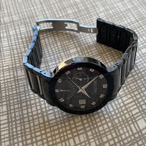 BULOVA men’s black watch.